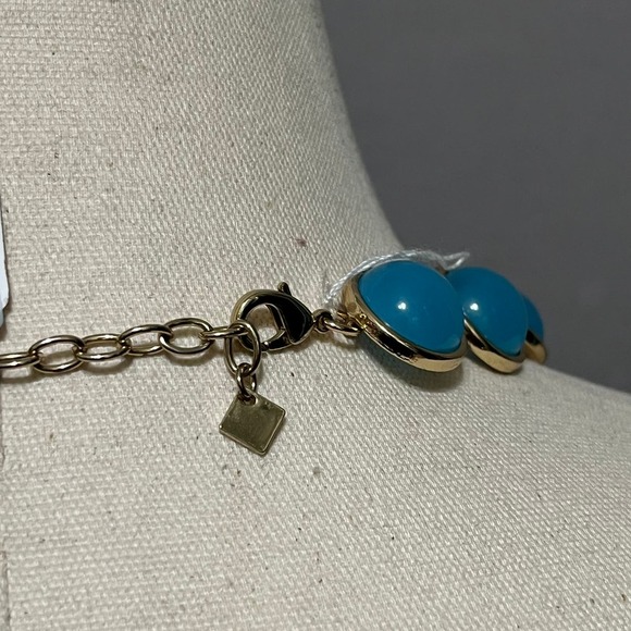 SOLD❌❌❌Blue & Gold Circle Statement Necklace Sz-One Size - Picture 5 of 5